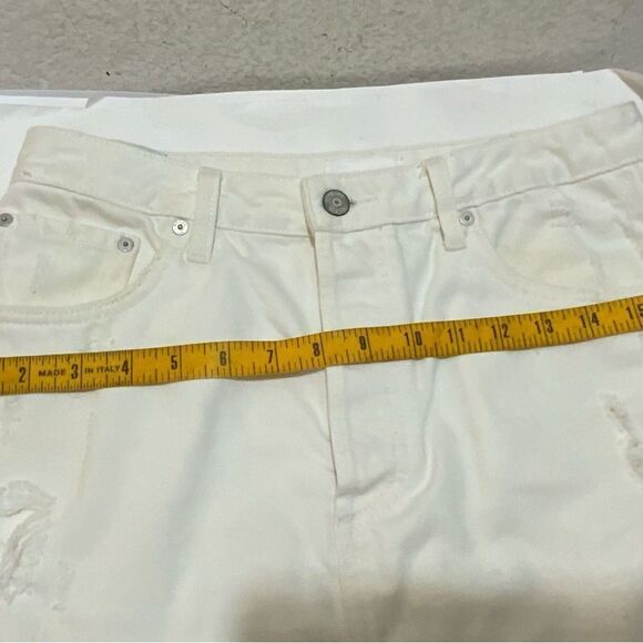 BOYISH Skirt Womens 28 White Denim Mini- Skirt - Picture 6 of 12